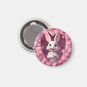 Cute Valentine Bunny Magnet (Voorkant / Achterkant)