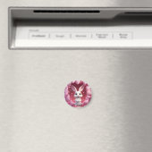 Cute Valentine Bunny Magnet  (Insitu (Vaatwasser))