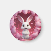 Cute Valentine Bunny Magnet  (Voorkant)