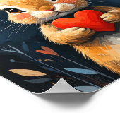 Cute Valentine Bunny Modern Art Poster (Hoek)