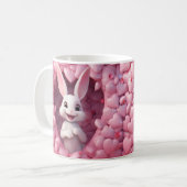 Cute Valentine Bunny Mug | Valentine's Day Mug Koffiemok (Voorkant links)