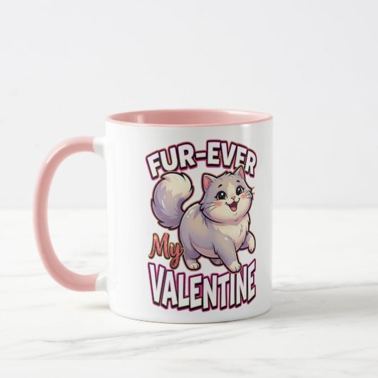 Cute Valentine Cat – Fur-Ever My Valentine Mok (Links)