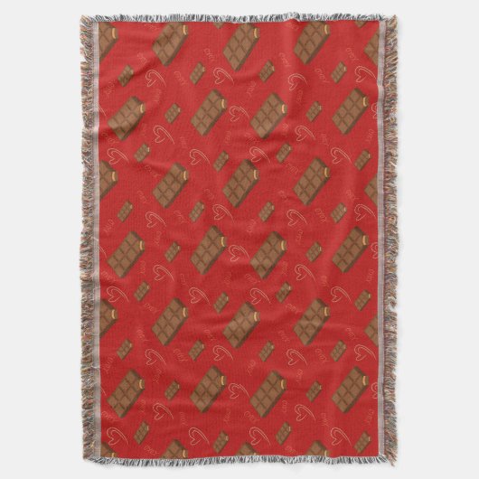 cute valentine chocolate design deken (Voorkant Verticaal)