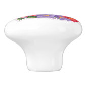 Cute Valentine Cocoa Mugs with Flowers & Hearts Keramische Knop (Zijkant)