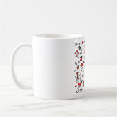 Cute Valentine Day Doodle Love Design on White Mug Koffiemok (Links)