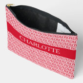 Cute Valentine Day XOXO Red And Pink Etui (Open)