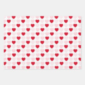 Cute Valentine Day XOXO Red And Pink Inpakpapier Vel (Voorkant 2)
