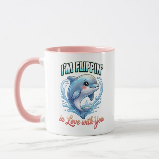 Cute Valentine Dolphin – I’m Flippin’ in Love Mok (Links)