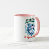 Cute Valentine Dolphin – I’m Flippin’ in Love Mok (Voorkant rechts)