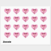 Cute Valentine Flamingo–I Flamin-Go Crazy for You Hart Sticker (Vel)