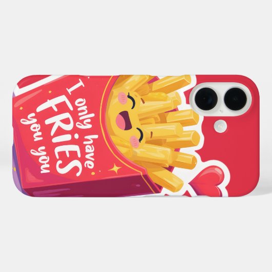 Cute Valentine French Fries Pun Case-Mate iPhone Case (Achterkant (horizontaal))