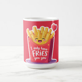 Cute Valentine French Fries Pun Koffiemok
