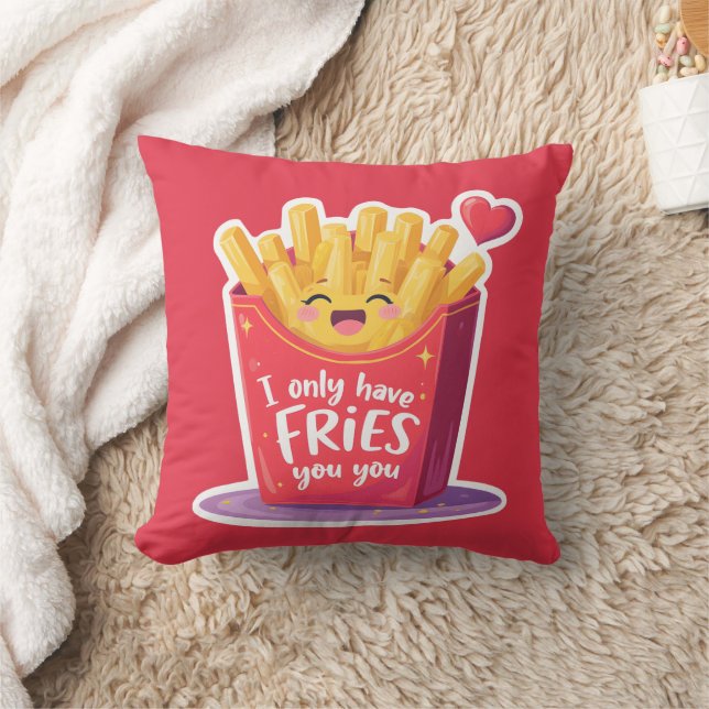 Cute Valentine French Fries Pun Kussen (Deken)