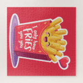 Cute Valentine French Fries Pun Legpuzzel (Horizontaal)