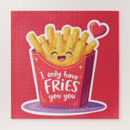 Cute Valentine French Fries Pun Legpuzzel