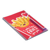 Cute Valentine French Fries Pun Notitieboek (Rechterzijde)
