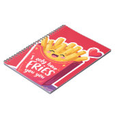 Cute Valentine French Fries Pun Notitieboek (Linkerzijde)