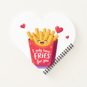 Cute Valentine French Fries Pun Notitieboek (Achterkant)