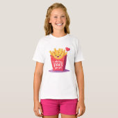 Cute Valentine French Fries Pun T-shirt (Voorkant volledig)