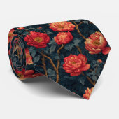 Cute Valentine Gifts For Dad Peonies Stropdas (Opgerold)