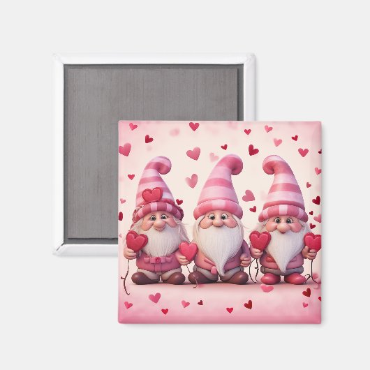 Cute Valentine Gnome Magnet (Voorkant / Achterkant)