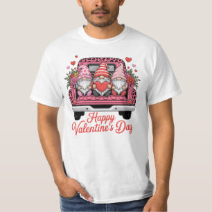 cute-valentine-gnomes-roze-truck-gelukkige-valenti t-shirt
