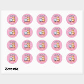 Cute Valentine Hamster – Love You a Whole Wheel Ronde Sticker (Vel)