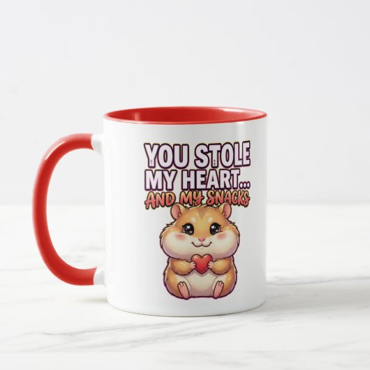Cute Valentine Hamster–You Stole My Heart & Snacks Mok (Links)