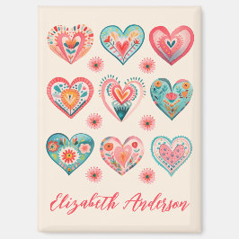 Cute Valentine Heart Pattern Magneet