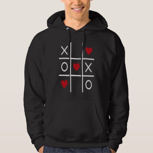 Cute Valentine Hearts Game Valentine's Day Romance Hoodie (Voorkant)