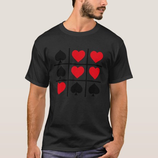 Cute Valentine Hearts Game Valentine's Day Romance T-shirt (Voorkant)