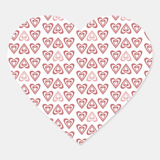 Cute Valentine Hearts – Love & Romance Design Hart Sticker (Voorkant)