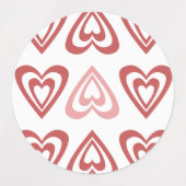 Cute Valentine Hearts – Love & Romance Design Labels (Design 1)