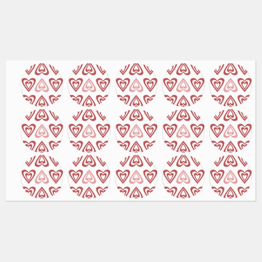 Cute Valentine Hearts – Love & Romance Design Labels (Vel)
