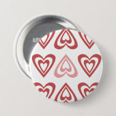 Cute Valentine Hearts – Love & Romance Design Ronde Button 7,6 Cm (Voorkant /achterkant)
