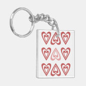 Cute Valentine Hearts – Love & Romance Design Sleutelhanger (Voorkant Links)