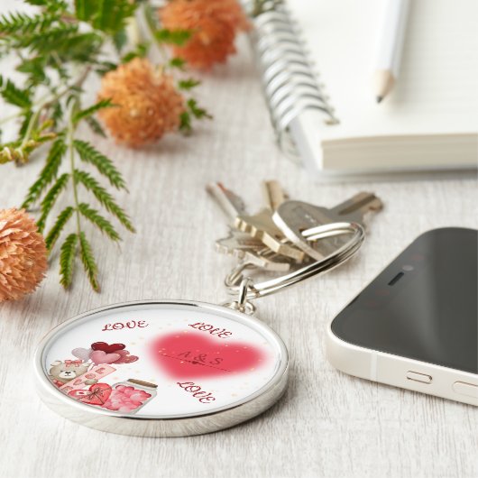 Cute Valentine Keychain (Zijkant)