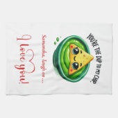 Cute Valentine Kitchen Towel Funny Food Quotes Theedoek (Horizontaal)