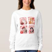 Cute Valentine Kittens Cozy Sweatshirt (Voorkant)