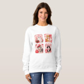 Cute Valentine Kittens Cozy Sweatshirt (Voorkant volledig)