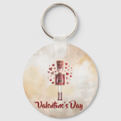 Cute Valentine Nutcracker Heart Keychain (Voorkant)