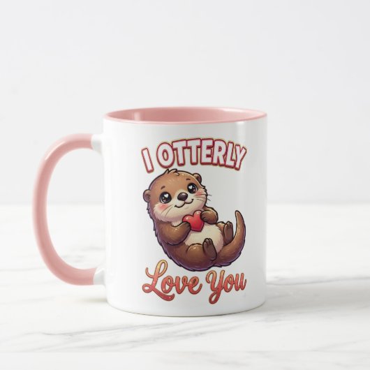 Cute Valentine Otter – I Otterly Love You Mok (Links)