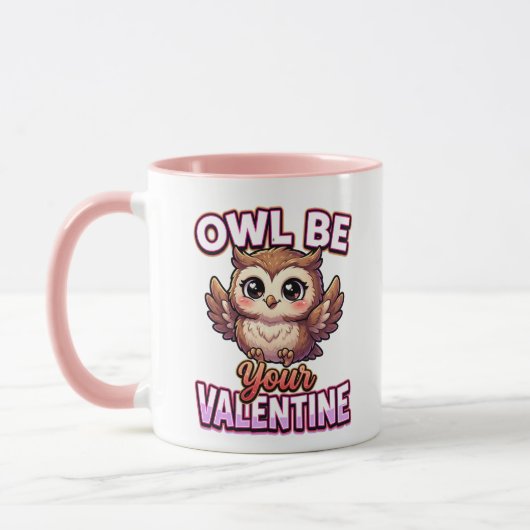 Cute Valentine Owl – Owl Be Your Valentine Mok (Links)