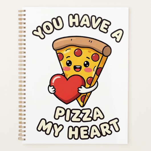 Cute Valentine Pizza Slice – Fun Romantic Gift for Planner (Voorkant)