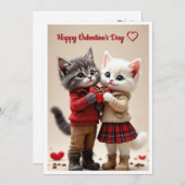 Cute Valentine’s Day Card – Tom & Luna Feestdagenkaart (Voorkant / Achterkant)