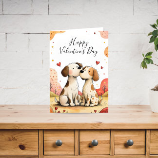 Cute Valentine’s Dog Card Feestdagen Kaart