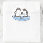 Cute Valentine’s Penguin Sticker  (Tas)