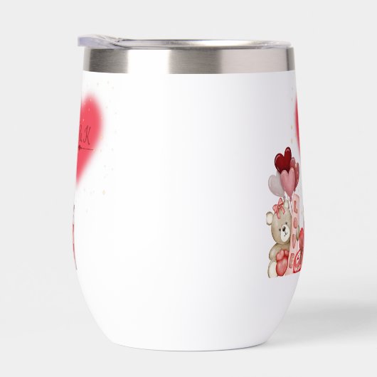 Cute Valentine Stemless Wine Tumbler (Rechts)