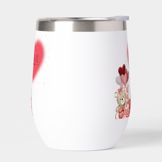 Cute Valentine Stemless Wine Tumbler (Links)