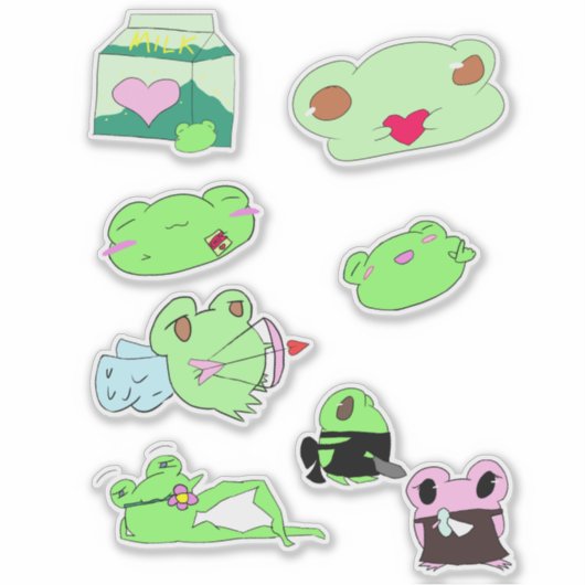 Cute valentine sticker pack (Voorkant)